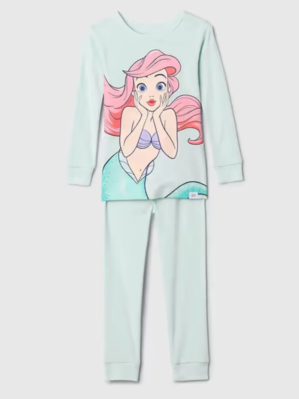 GapxDisney Organic Brushed Cotton PJ Set Ariel Little Mermaid Princess - NWT